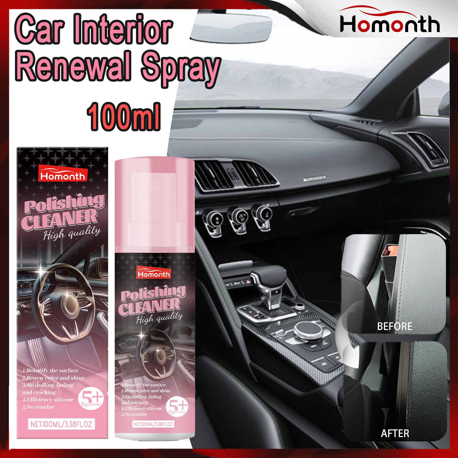 100ml Auto Interior Polish Car – Leather Cleaner Interior recenzja i cena