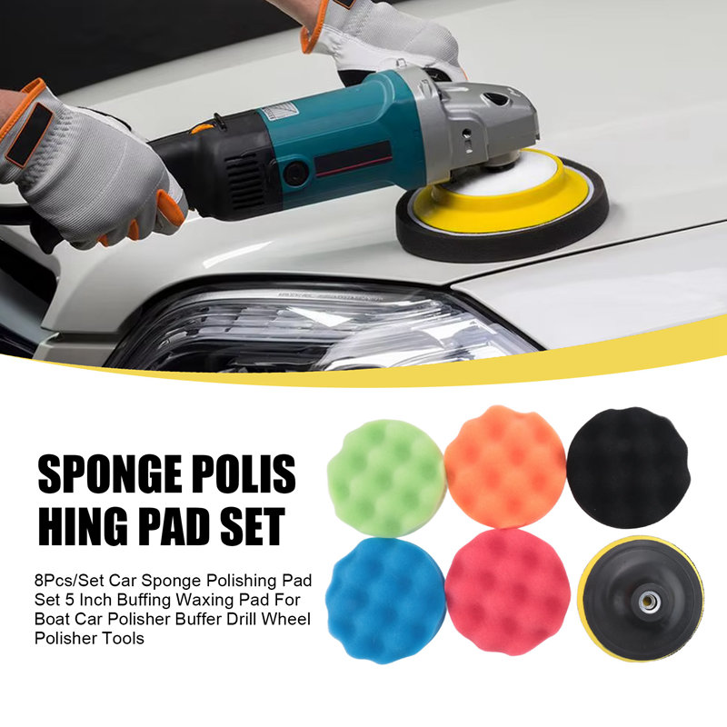 ABJA-8Pcs/Set Car Sponge Polis – Polish Pad Set Buffer recenzja i cena