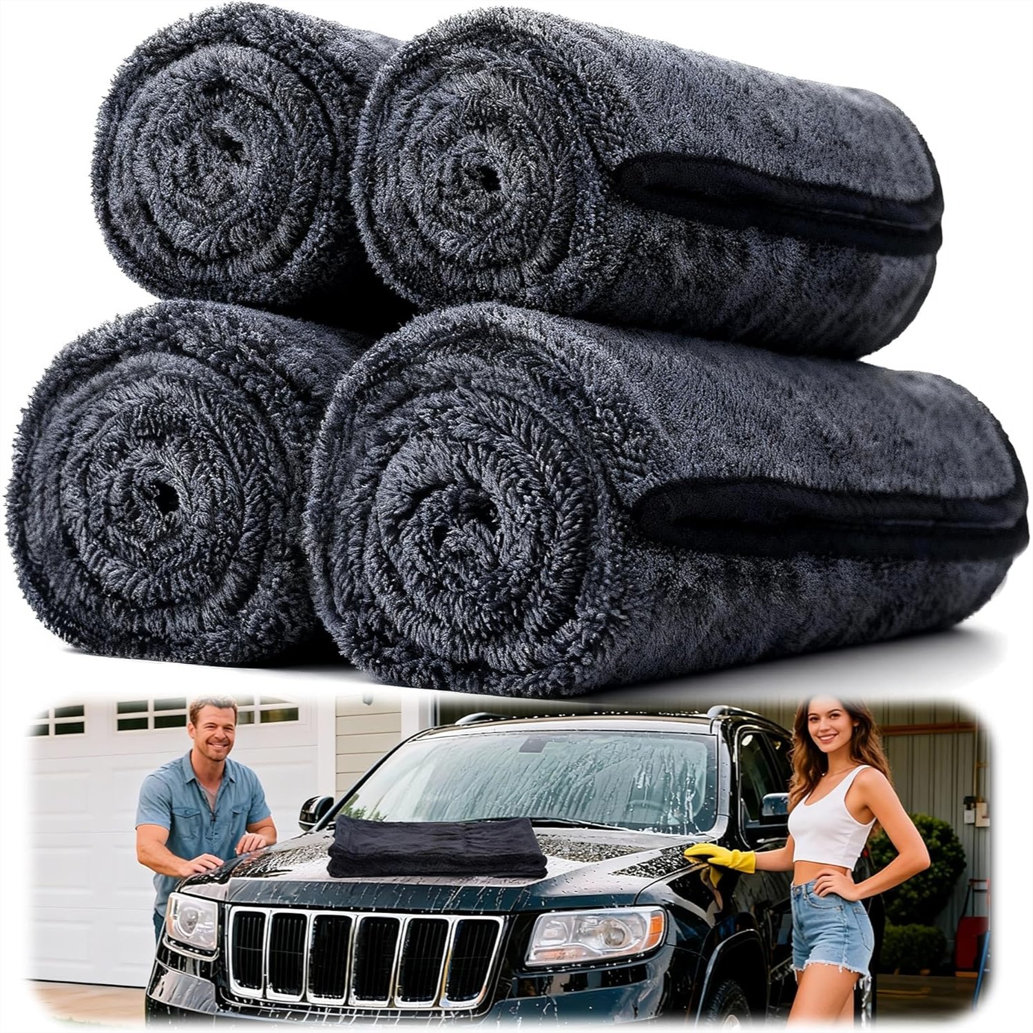 4PCS Microfiber Car Drying Tow – Microfiber Towel Detailing recenzja i cena