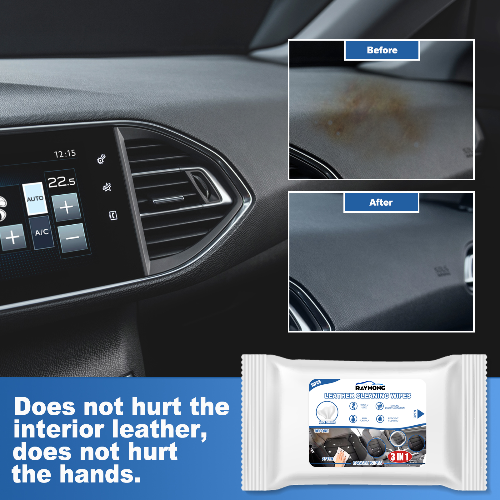 Rayhong Car Leather Cleaning W – Dirt Brush Interior recenzja i cena
