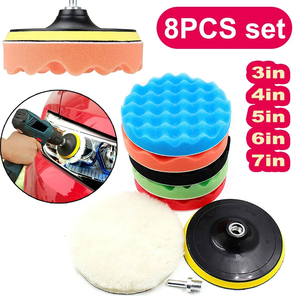 8Pcs Car Polishing Pads Kit 3/ – Polish Pad Set Buffer recenzja i cena