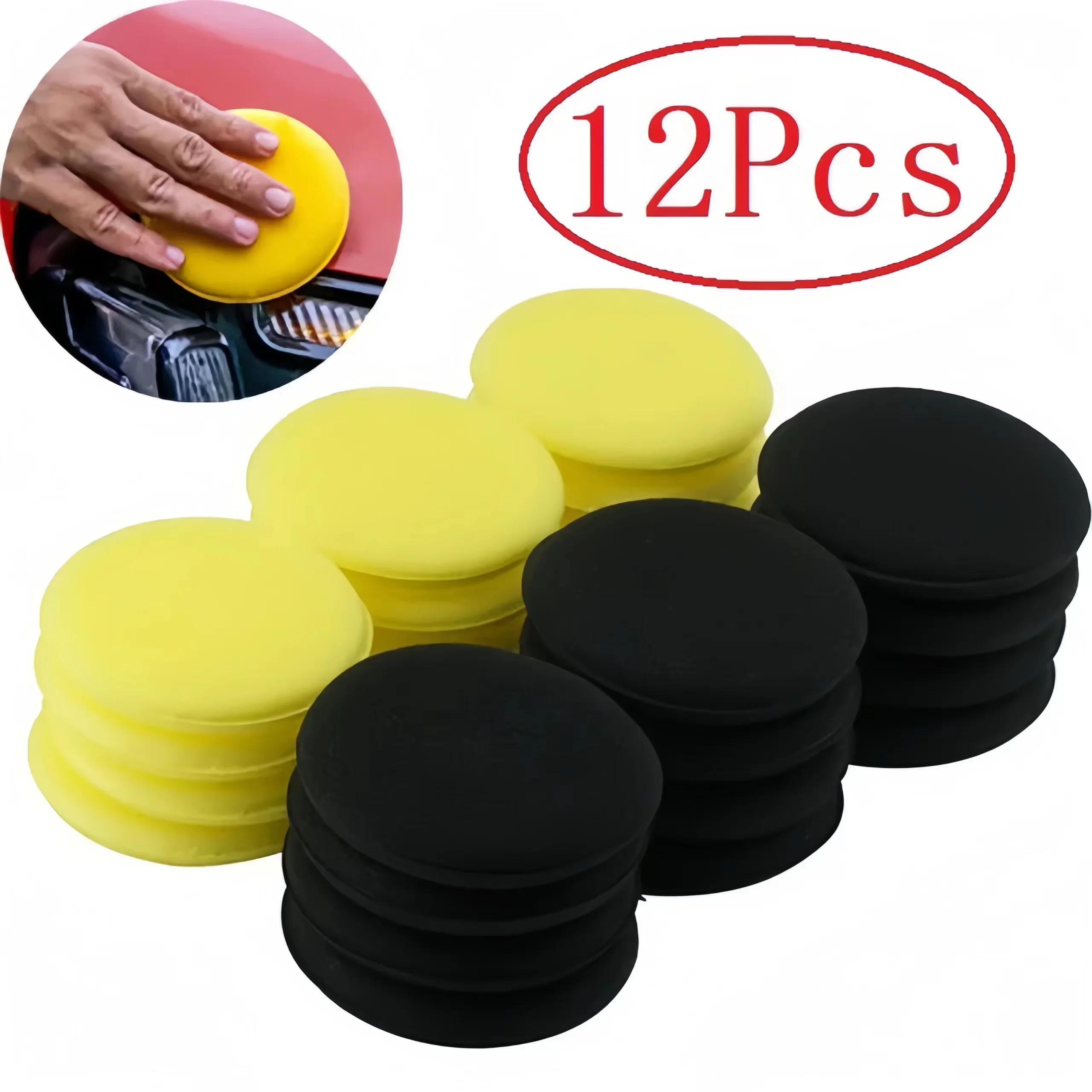 12Pcs Round Car Waxing Polish  – Wax Applicator Pad recenzja i cena