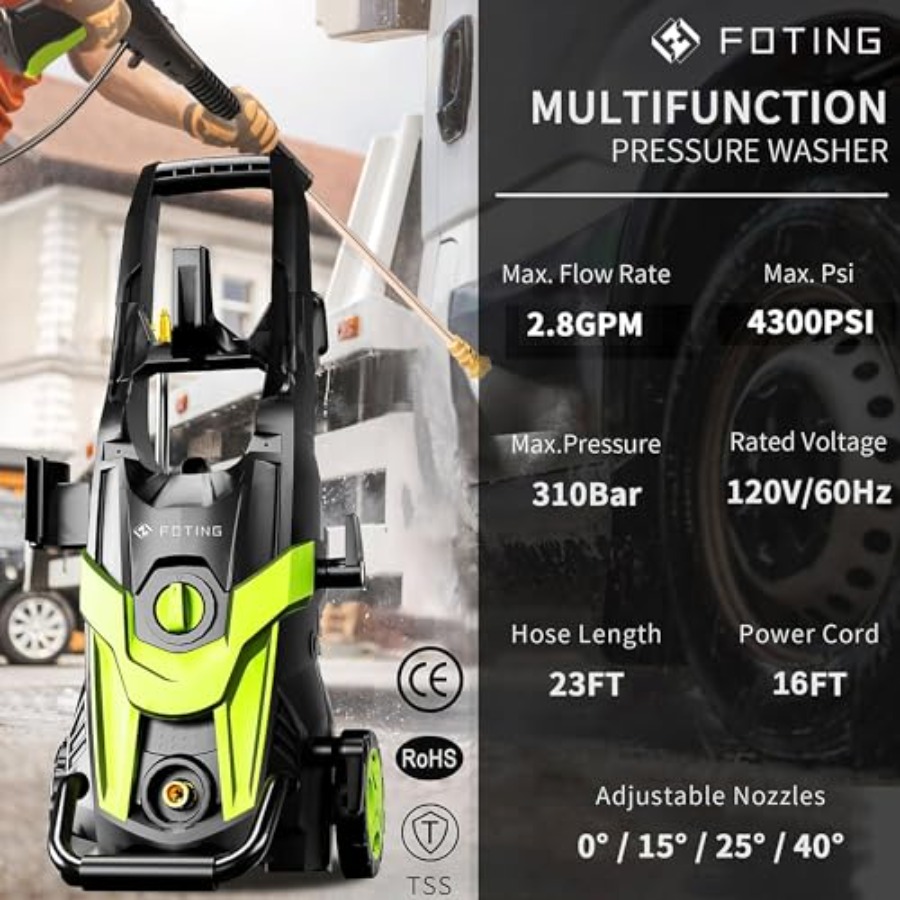 Power waher 4300PSI with 4 Qui – Foam Cannon Car Wash recenzja i cena