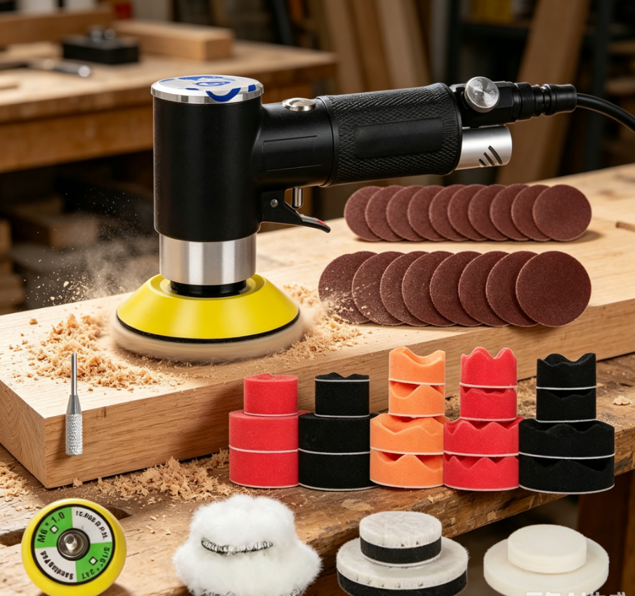 Air Sander Mini Pneumatic Grin – Polish Pad Set Buffer recenzja i cena