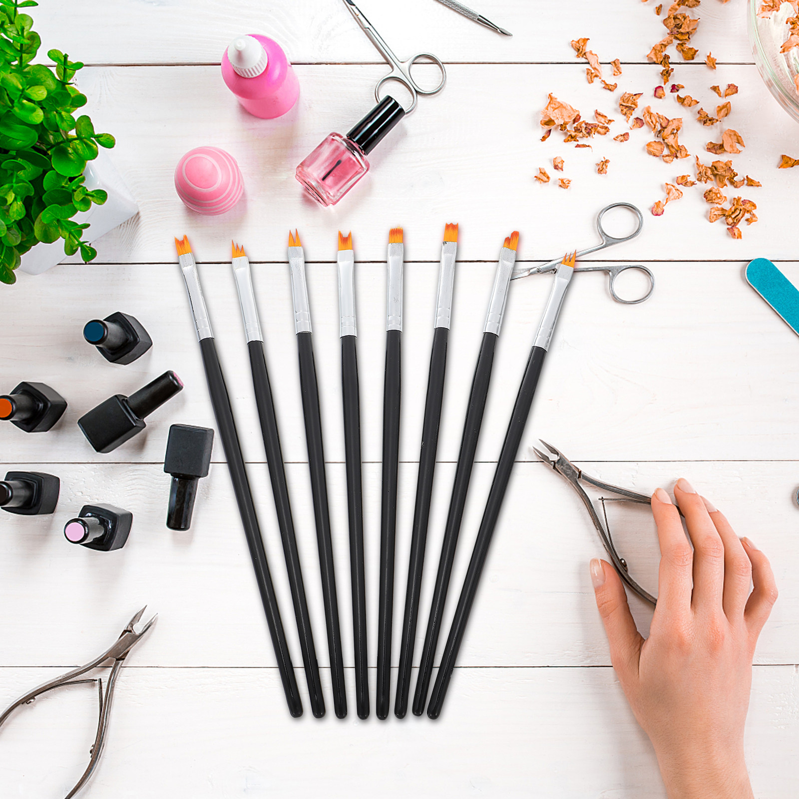 8Pcs Nail Painting Brushes Set – Detailing Brush Set recenzja i cena