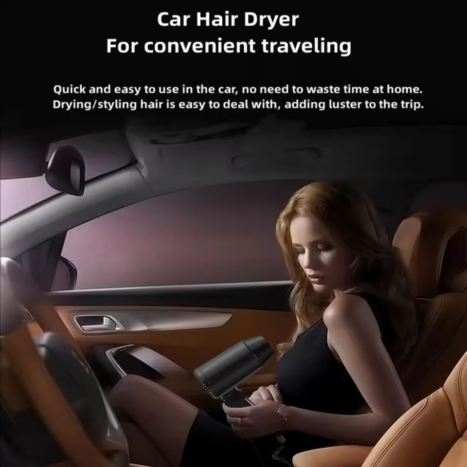 Portable 12V Folding Car Hair  – Dryer Car Blower recenzja i cena