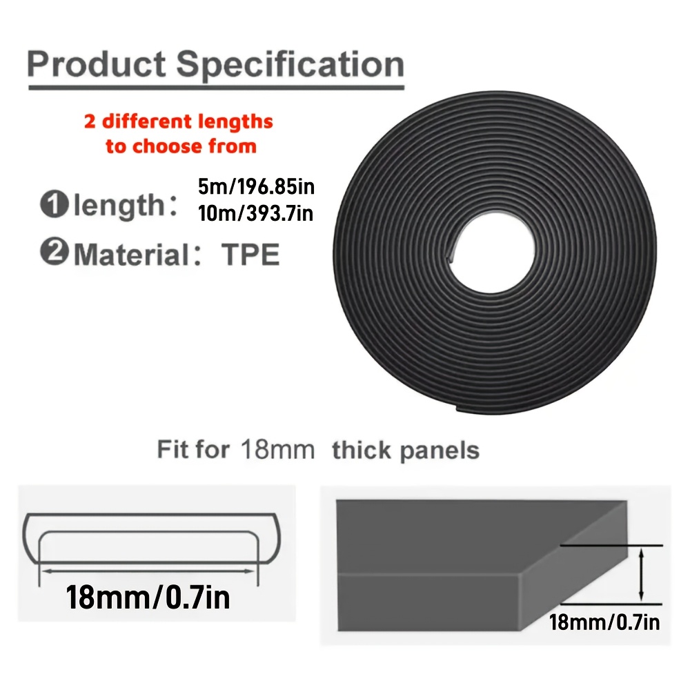 5M Flexible TPE Edge Banding T – Trim Restorer Plastic recenzja i cena