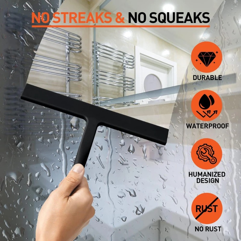 Matte Black Silicone Squeegee  – Glass Cleaner Streak recenzja i cena