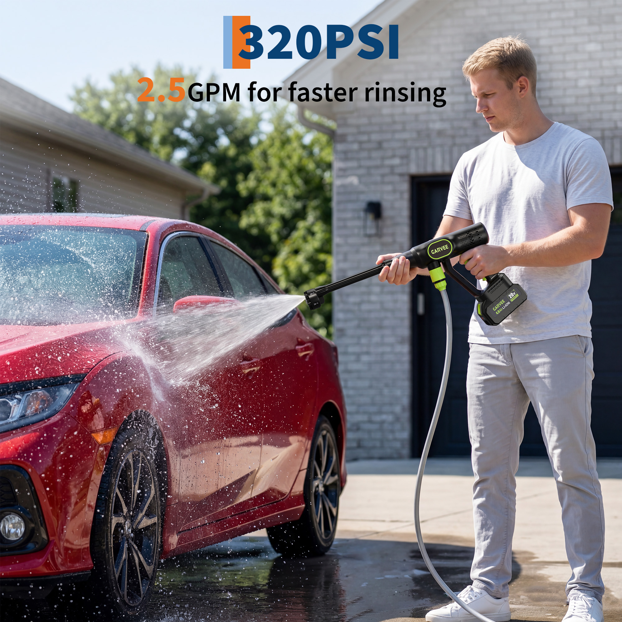 Cordless Pressure Washer, 320  – Foam Cannon Car Wash recenzja i cena