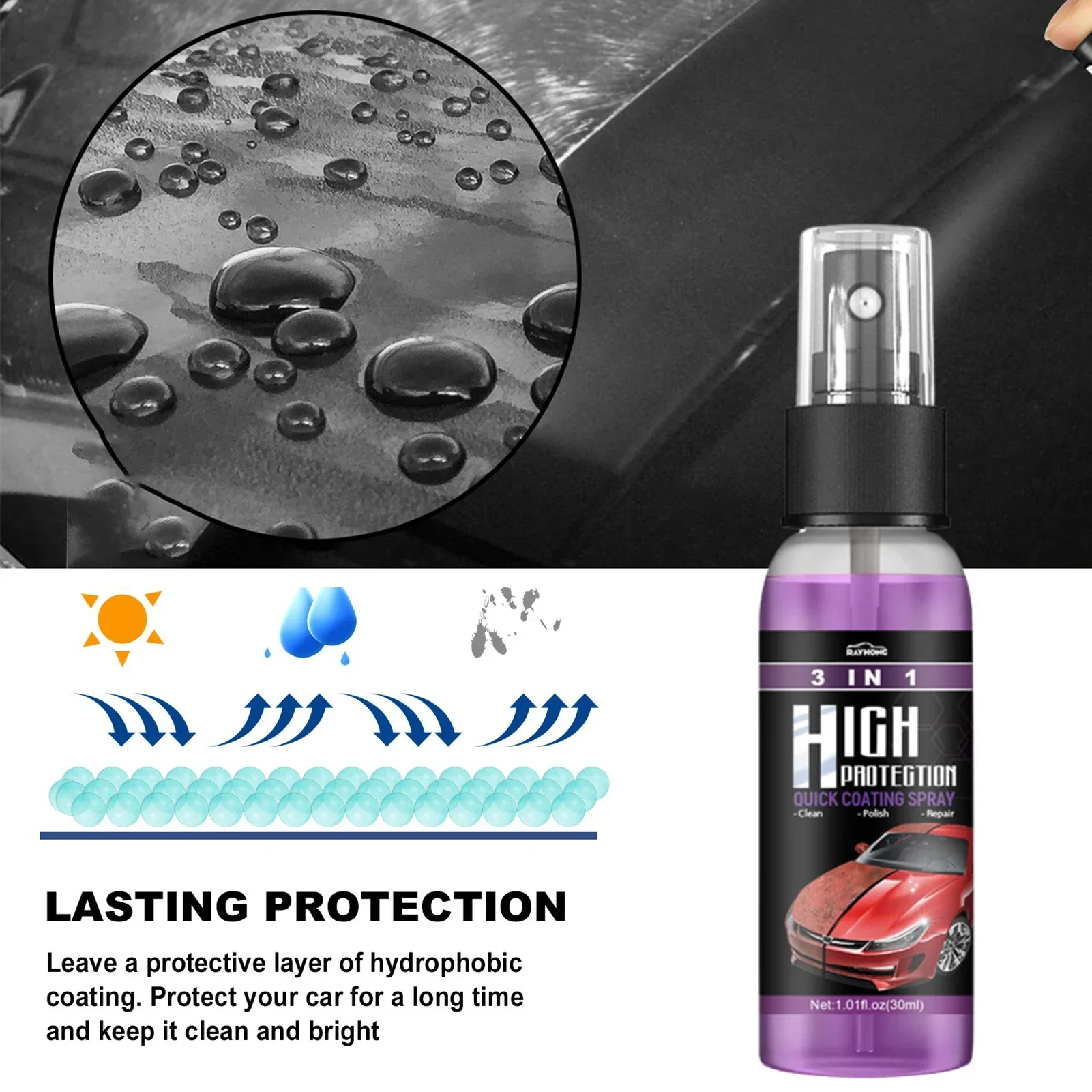 3 in 1 Car Ceramic Liquid Coat – Car Wax Ceramic Coating recenzja i cena