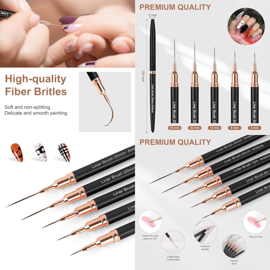 Metallic Nail Art Pens, Liner  – Detailing Brush Set recenzja i cena