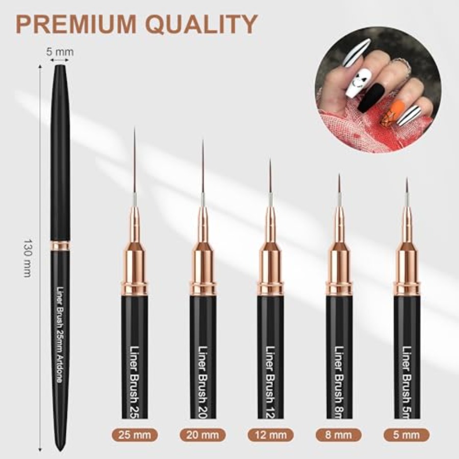 Metallic Nail Art Pens, Liner  – Detailing Brush Set recenzja i cena