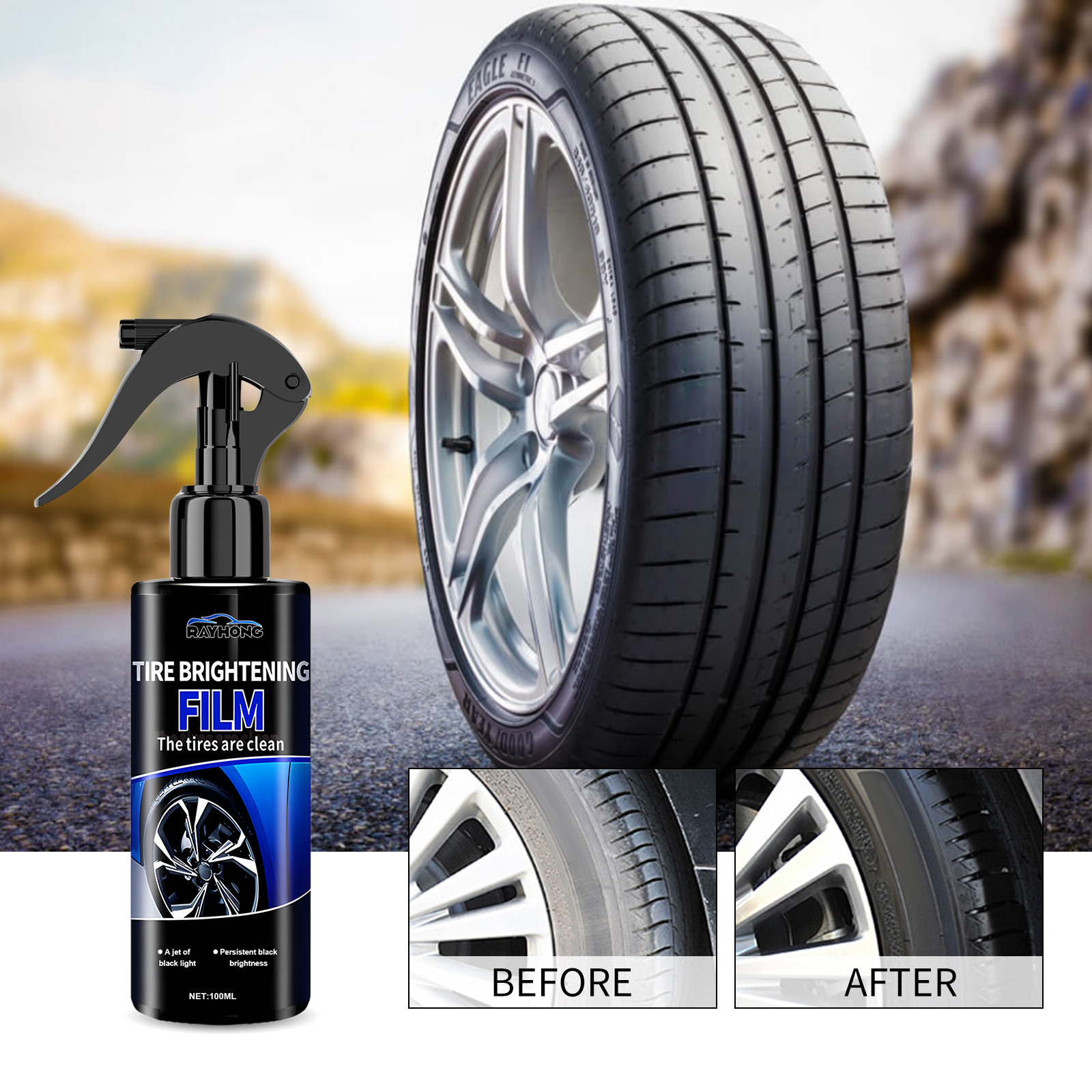 Car Tire Shine Coating Spray C – Tire Shine Spray Sealant recenzja i cena